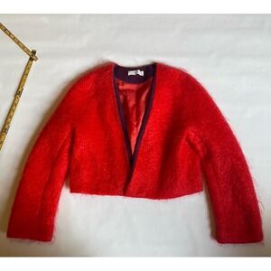 Vintage Mohair Bolero Magnetic Closure Large See Photos For Exact Measurements